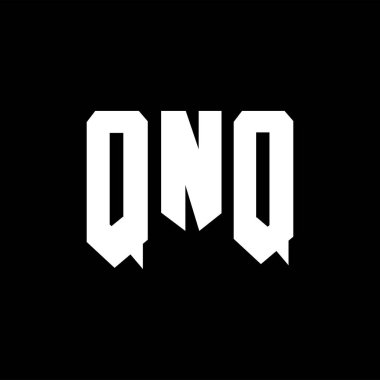 Teknoloji şirketi için QNQ harf logosu tasarımı. QNQ logo tasarımı siyah ve beyaz renk kombinasyonu. QNQ logosu, QNQ vektörü, QNQ tasarımı, QNQ simgesi, QNQ alfabesi. QNQ tipografi logosu tasarımı.