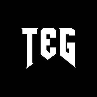 Teknoloji şirketi için TEG harf logosu tasarımı. TEG logosu siyah ve beyaz renk kombinasyonu tasarladı. TEG logosu, TEG vektörü, TEG tasarımı, TEG simgesi, TEG alfabesi. TEG tipografi logo tasarımı.