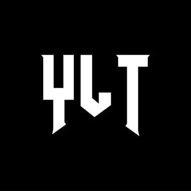 Teknoloji şirketi için YLT harf logosu tasarımı. YLT logo tasarımı siyah ve beyaz renk kombinasyonu. YLT logosu, YLT vektörü, YLT tasarımı, YLT simgesi, YLT alfabesi. YLT tipografi logosu tasarımı.