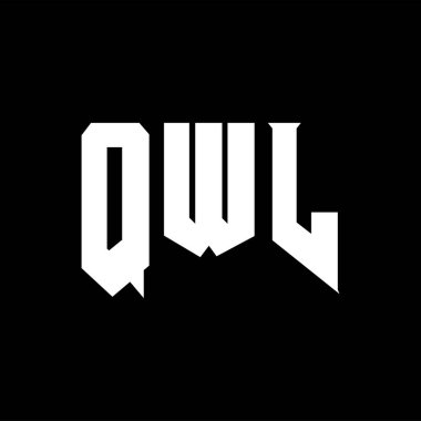 Teknoloji şirketi için QWL harf logosu tasarımı. QWL logo tasarımı siyah ve beyaz renk kombinasyonu. QWL logosu, QWL vektörü, QWL tasarımı, QWL simgesi, QWL alfabesi. QWL tipografi logosu tasarımı.