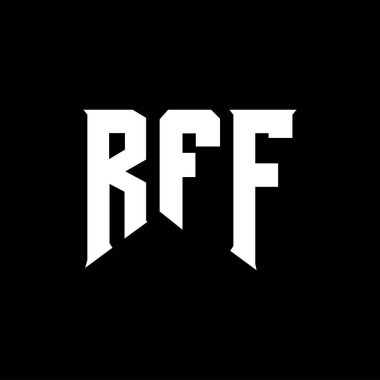 Teknoloji şirketi için RFF mektup logosu tasarımı. RFF logo tasarımı siyah ve beyaz renk kombinasyonu. RFF logosu, RFF vektörü, RFF tasarımı, RFF simgesi, RFF alfabesi. RFF tipografi logosu tasarımı.