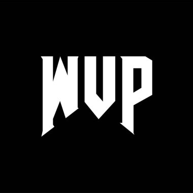 Teknoloji şirketi için WVP mektup logosu tasarımı. WVP logo tasarımı siyah ve beyaz renk kombinasyonu. WVP logosu, WVP vektörü, WVP tasarımı, WVP simgesi, WVP alfabesi. WVP tipografi logosu tasarımı.