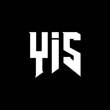 Teknoloji şirketi için YIS mektup logosu tasarımı. YIS logo tasarımı siyah ve beyaz renk kombinasyonu. YIS logosu, YIS vektörü, YIS tasarımı, YIS simgesi, YIS alfabesi. YIS tipografi logosu tasarımı.