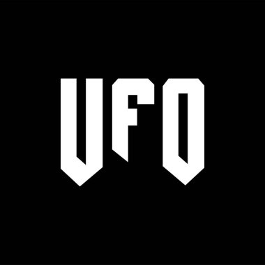 Teknoloji şirketi için UFO harfi logosu tasarımı. UFO logosu siyah-beyaz renk kombinasyonu tasarladı. UFO logosu, UFO vektörü, UFO tasarımı, UFO simgesi, UFO alfabesi. UFO tipografi logosu tasarımı.