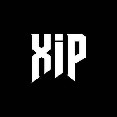 Teknoloji şirketi için XIP mektup logosu tasarımı. XIP logosu siyah-beyaz renk kombinasyonu tasarladı. XIP logosu, XIP vektörü, XIP tasarımı, XIP simgesi, XIP alfabesi. XIP tipografi logosu tasarımı.