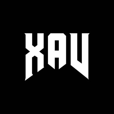 Teknoloji şirketi için XAV harf logosu tasarımı. XAV logosu siyah-beyaz renk kombinasyonu tasarladı. XAV logosu, XAV vektörü, XAV dizaynı, XAV simgesi, XAV alfabesi. XAV tipografi logosu tasarımı.