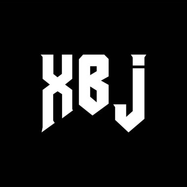 Teknoloji şirketi için XBJ harf logosu tasarımı. XBJ logo tasarımı siyah ve beyaz renk kombinasyonu. XBJ logosu, XBJ vektörü, XBJ tasarımı, XBJ simgesi, XBJ alfabesi. XBJ tipografi logo tasarımı.