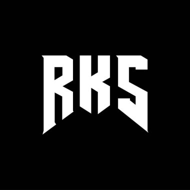 Teknoloji şirketi için RKS harf logosu tasarımı. RKS logo tasarımı siyah ve beyaz renk kombinasyonu. RKS logosu, RKS vektörü, RKS tasarımı, RKS simgesi, RKS alfabesi. RKS tipografi logosu tasarımı.