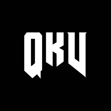 QKV teknoloji şirketi için harf logosu tasarımı. QKV logo tasarımı siyah ve beyaz renk kombinasyonu. QKV logosu, QKV vektörü, QKV tasarımı, QKV simgesi, QKV alfabesi. QKV tipografi logosu tasarımı.