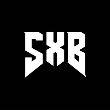 Teknoloji şirketi için SXB harf logosu tasarımı. SXB logo tasarımı siyah ve beyaz renk kombinasyonu. SXB logosu, SXB vektörü, SXB tasarımı, SXB simgesi, SXB alfabesi. SXB tipografi logosu tasarımı.