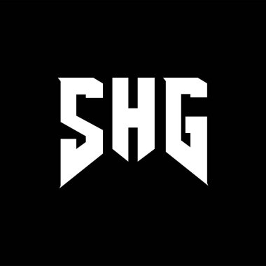 SHG 'nin teknoloji şirketi için logo tasarımı. SHG logo tasarımı siyah ve beyaz renk kombinasyonu. SHG logosu, SHG vektörü, SHG tasarımı, SHG simgesi, SHG alfabesi. SHG tipografi logosu tasarımı.