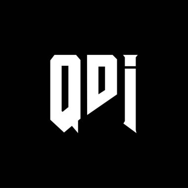 Teknoloji şirketi için QDI mektup logosu tasarımı. QDI logo tasarımı siyah ve beyaz renk kombinasyonu. QDI logosu, QDI vektörü, QDI tasarımı, QDI simgesi, QDI alfabesi. QDI tipografi logosu tasarımı.