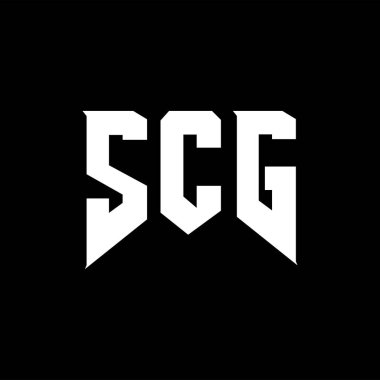 SCG 'nin teknoloji şirketi için logo tasarımı. SCG logo tasarımı siyah ve beyaz renk kombinasyonu. SCG logosu, SCG vektörü, SCG tasarımı, SCG simgesi, SCG alfabesi. SCG tipografi logo tasarımı.