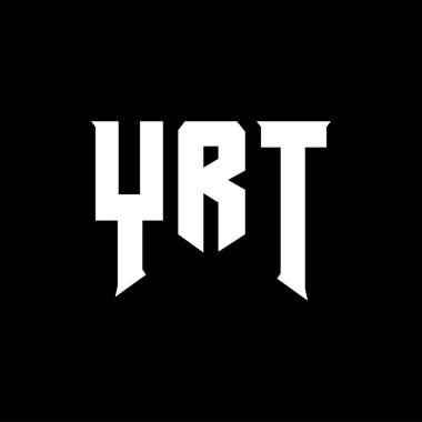 Teknoloji şirketi için YRT harf logosu tasarımı. YRT logo tasarımı siyah ve beyaz renk kombinasyonu. YRT logosu, YRT vektörü, YRT dizaynı, YRT simgesi, YRT alfabesi. YRT tipografi logosu tasarımı.