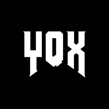 Teknoloji şirketi için YQX harf logosu tasarımı. YQX logo tasarımı siyah ve beyaz renk kombinasyonu. YQX logosu, YQX vektörü, YQX tasarımı, YQX simgesi, YQX alfabesi. YQX tipografi logosu tasarımı.