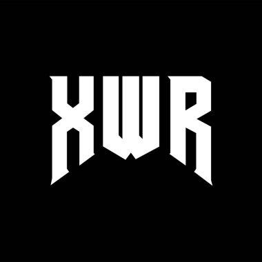 Teknoloji şirketi için XWR harf logosu tasarımı. XWR logo tasarımı siyah ve beyaz renk kombinasyonu. XWR logosu, XWR vektörü, XWR tasarımı, XWR simgesi, XWR alfabesi. XWR tipografi logosu tasarımı.