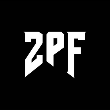 Teknoloji şirketi için ZPF mektup logosu tasarımı. ZPF logo tasarımı siyah ve beyaz renk kombinasyonu. ZPF logosu, ZPF vektörü, ZPF tasarımı, ZPF simgesi, ZPF alfabesi. ZPF tipografi logosu tasarımı.