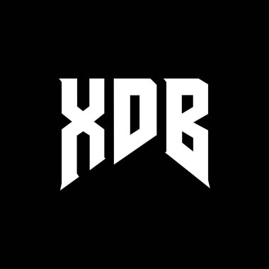 Teknoloji şirketi için XDB harf logosu tasarımı. XDB logo tasarımı siyah ve beyaz renk kombinasyonu. XDB logosu, XDB vektörü, XDB tasarımı, XDB simgesi, XDB alfabesi. XDB tipografi logosu tasarımı.