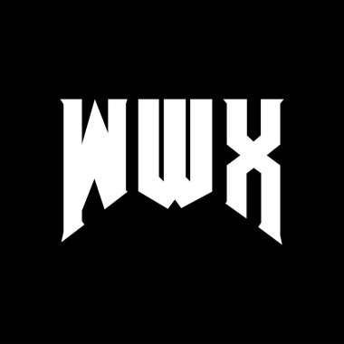 Teknoloji şirketi için WWX mektup logosu tasarımı. WWX logo tasarımı siyah ve beyaz renk kombinasyonu. WWX logosu, WWX vektörü, WWX tasarımı, WWX simgesi, WWX alfabesi. WWX tipografi logosu tasarımı.