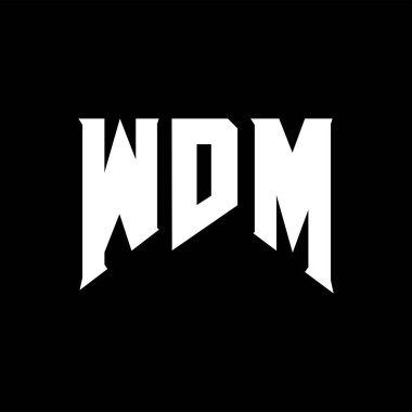 Teknoloji şirketi için WDM mektup logosu tasarımı. WDM logo tasarımı siyah ve beyaz renk kombinasyonu. WDM logosu, WDM vektörü, WDM tasarımı, WDM simgesi, WDM alfabesi. WDM tipografi logosu tasarımı.