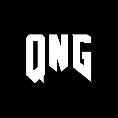 Teknoloji şirketi için QNG harf logosu tasarımı. QNG logo tasarımı siyah ve beyaz renk kombinasyonu. QNG logosu, QNG vektörü, QNG tasarımı, QNG simgesi, QNG alfabesi. QNG tipografi logosu tasarımı.