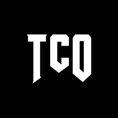 Teknoloji şirketi için TCO harf logosu tasarımı. TCO logosu siyah-beyaz renk kombinasyonu tasarladı. TCO logosu, TCO vektörü, TCO tasarımı, TCO simgesi, TCO alfabesi. TCO tipografi logosu tasarımı.