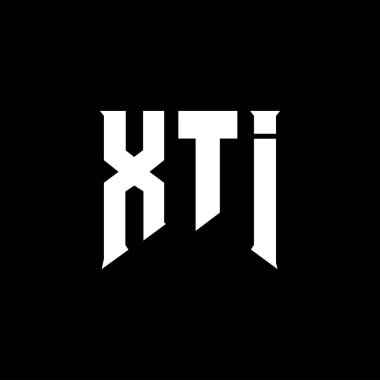Teknoloji şirketi için XTI harf logosu tasarımı. XTI logo tasarımı siyah ve beyaz renk kombinasyonu. XTI logosu, XTI vektörü, XTI tasarımı, XTI simgesi, XTI alfabesi. XTI tipografi logosu tasarımı.