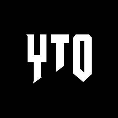 YTO letter logo design for technology company. YTO logo design black and white color combination. YTO logo, YTO vector, YTO design, YTO icon, YTO alphabet. YTO typography logo design. clipart