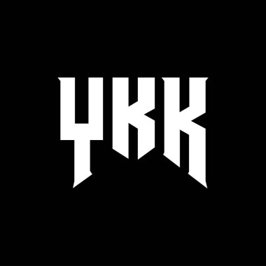 YKK letter logo design for technology company. YKK logo design black and white color combination. YKK logo, YKK vector, YKK design, YKK icon, YKK alphabet. YKK typography logo design. clipart