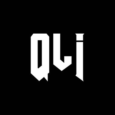 Teknoloji şirketi için QLI harf logosu tasarımı. QLI logo tasarımı siyah ve beyaz renk kombinasyonu. QLI logosu, QLI vektörü, QLI tasarımı, QLI simgesi, QLI alfabesi. QLI tipografi logosu tasarımı.