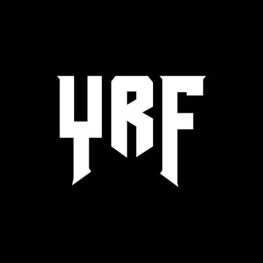 Teknoloji şirketi için YRF mektup logosu tasarımı. YRF logo tasarımı siyah ve beyaz renk kombinasyonu. YRF logosu, YRF vektörü, YRF tasarımı, YRF simgesi, YRF alfabesi. YRF tipografi logosu tasarımı.