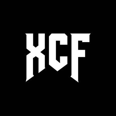 Teknoloji şirketi için XCF harf logosu tasarımı. XCF logo tasarımı siyah ve beyaz renk kombinasyonu. XCF logosu, XCF vektörü, XCF tasarımı, XCF simgesi, XCF alfabesi. XCF tipografi logosu tasarımı.