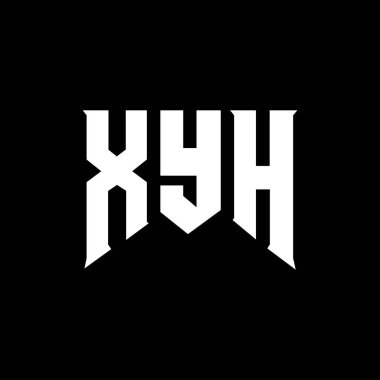 Teknoloji şirketi için XYH harf logosu tasarımı. XYH logosu siyah ve beyaz renk kombinasyonu tasarladı. XYH logosu, XYH vektörü, XYH dizaynı, XYH simgesi, XYH alfabesi. XYH tipografi logosu tasarımı.