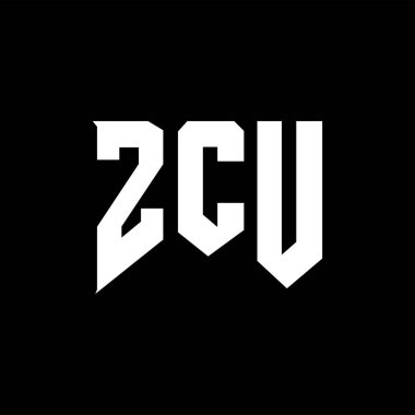 Teknoloji şirketi için ZCU harf logosu tasarımı. ZCU logosu siyah-beyaz renk kombinasyonu tasarladı. ZCU logosu, ZCU vektörü, ZCU dizaynı, ZCU simgesi, ZCU alfabesi. ZCU tipografi logosu tasarımı.