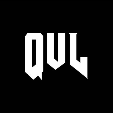 Teknoloji şirketi için QUL mektup logosu tasarımı. QUL logo tasarımı siyah ve beyaz renk kombinasyonu. QUL logosu, QUL vektörü, QUL tasarımı, QUL simgesi, QUL alfabesi. QUL tipografi logosu tasarımı.