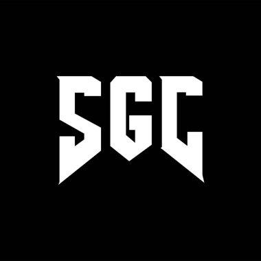 Teknoloji şirketi için SGC harf logosu tasarımı. SGC logo tasarımı siyah ve beyaz renk kombinasyonu. SGC logosu, SGC vektörü, SGC tasarımı, SGC simgesi, SGC alfabesi. SGC tipografi logosu tasarımı.