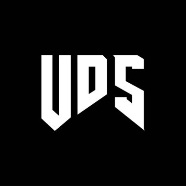 Teknoloji şirketi için UDS mektup logosu tasarımı. UDS logo tasarımı siyah ve beyaz renk kombinasyonu. UDS logosu, UDS vektörü, UDS tasarımı, UDS simgesi, UDS alfabesi. UDS tipografi logosu tasarımı.