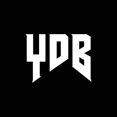 YDB teknoloji şirketi için logo tasarımı. YDB logo tasarımı siyah ve beyaz renk kombinasyonu. YDB logosu, YDB vektörü, YDB tasarımı, YDB simgesi, YDB alfabesi. YDB tipografi logosu tasarımı.