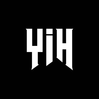 Teknoloji şirketi için YIH mektup logosu tasarımı. YIH logosu siyah ve beyaz renk kombinasyonu tasarladı. YIH logosu, YIH vektörü, YIH tasarımı, YIH simgesi, YIH alfabesi. YIH tipografi logosu tasarımı.