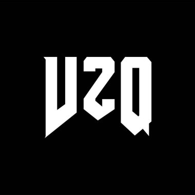 Teknoloji şirketi için VZQ harf logosu tasarımı. VZQ logo tasarımı siyah ve beyaz renk kombinasyonu. VZQ logosu, VZQ vektörü, VZQ tasarımı, VZQ simgesi, VZQ alfabesi. VZQ tipografi logosu tasarımı.