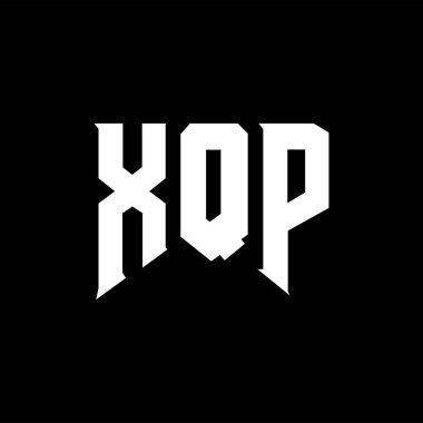 Teknoloji şirketi için XQP harf logosu tasarımı. XQP logo tasarımı siyah ve beyaz renk kombinasyonu. XQP logosu, XQP vektörü, XQP tasarımı, XQP simgesi, XQP alfabesi. XQP tipografi logosu tasarımı.