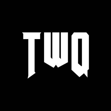 Teknoloji şirketi için TWQ harf logosu tasarımı. TWQ logo tasarımı siyah ve beyaz renk kombinasyonu. TWQ logosu, TWQ vektörü, TWQ tasarımı, TWQ simgesi, TWQ alfabesi. TWQ tipografi logosu tasarımı.