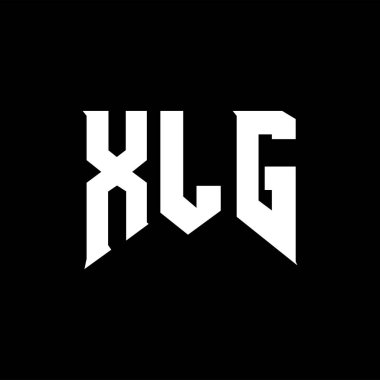 Teknoloji şirketi için XLG harf logosu tasarımı. XLG logo tasarımı siyah ve beyaz renk kombinasyonu. XLG logosu, XLG vektörü, XLG tasarımı, XLG simgesi, XLG alfabesi. XLG tipografi logo tasarımı.
