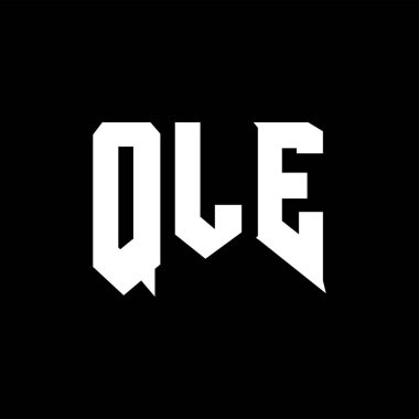 Teknoloji şirketi için QLE harf logosu tasarımı. QLE logo tasarımı siyah ve beyaz renk kombinasyonu. QLE logosu, QLE vektörü, QLE tasarımı, QLE simgesi, QLE alfabesi. QLE tipografi logosu tasarımı.