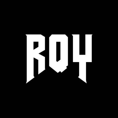Teknoloji şirketi için RQY harf logosu tasarımı. RQY logo tasarımı siyah ve beyaz renk kombinasyonu. RQY logosu, RQY vektörü, RQY tasarımı, RQY simgesi, RQY alfabesi. RQY tipografi logosu tasarımı.