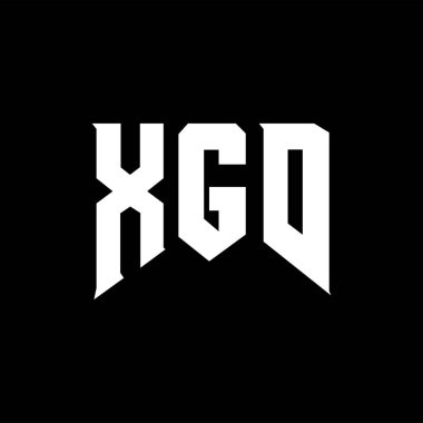 Teknoloji şirketi için XGD harfleri logo tasarımı. Logo tasarımı siyah ve beyaz renk kombinasyonu. tipografi logosu tasarımı.