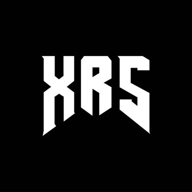 XRS teknoloji şirketi için logo tasarımı. Logo tasarımı siyah ve beyaz renk kombinasyonu. tipografi logosu tasarımı.