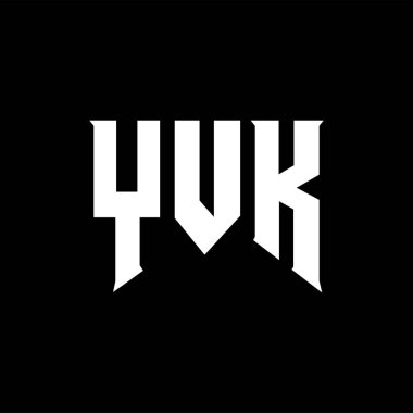 Teknoloji şirketi için YVK harf logosu tasarımı. YVK logo tasarımı siyah ve beyaz renk kombinasyonu. YVK logosu, YVK vektörü, YVK tasarımı, YVK simgesi, YVK alfabesi. YVK tipografi logosu tasarımı.