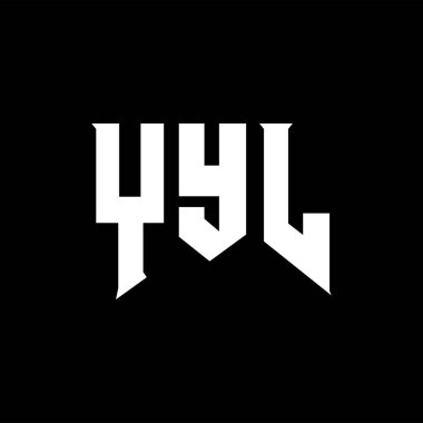 Teknoloji şirketi için YYL harf logosu tasarımı. YYL logo tasarımı siyah ve beyaz renk kombinasyonu. YYL logosu, YYL vektörü, YYYL tasarımı, YYYL simgesi, YYYL alfabesi. YYL tipografi logosu tasarımı.