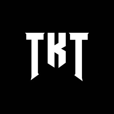 Teknoloji şirketi için TKT mektup logosu tasarımı. TKT logo tasarımı siyah ve beyaz renk kombinasyonu. TKT logosu, TKT vektörü, TKT tasarımı, TKT simgesi, TKT alfabesi. TKT tipografi logosu tasarımı.